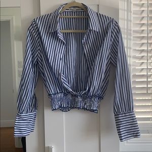 Striped long sleeve top